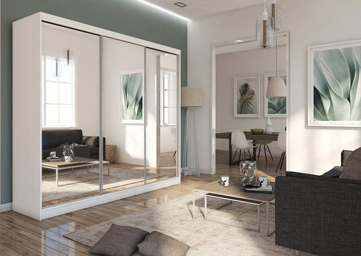 Zephyrine White Sliding Wardrobe 240cm – Mirrored Storage - Luminex FurnitureWardrobefelicity_sliding_wardrobe_white_240