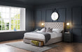 Zinnia 4 Drawer Storage Bed – Grey Linen - Luminex FurnitureFabric BedsWIL001
