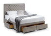 Zinnia 4 Drawer Storage Bed – Grey Linen - Luminex FurnitureFabric BedsWIL002