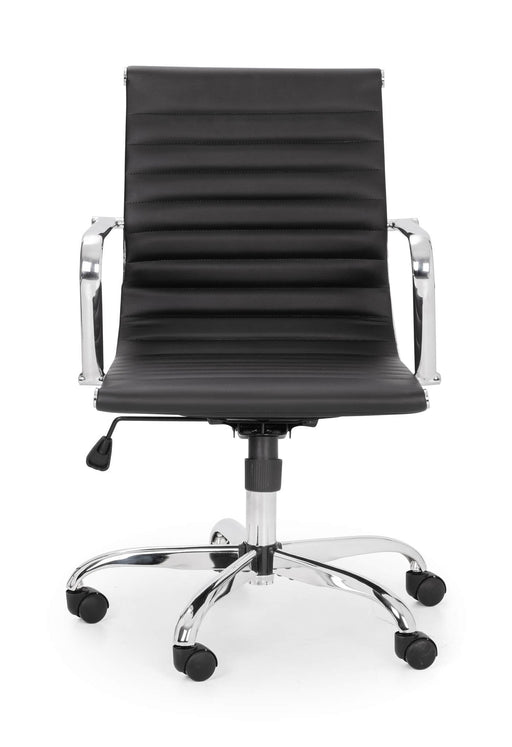 Zyra Black Faux Leather Office Chair – Chrome Base - Luminex FurnitureOffice ChairGIO201