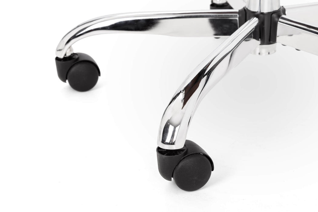 Zyra Black Faux Leather Office Chair – Chrome Base - Luminex FurnitureOffice ChairGIO201