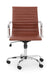 Zyra Brown Faux Leather Office Chair – Chrome Frame - Luminex FurnitureOffice ChairGIO203