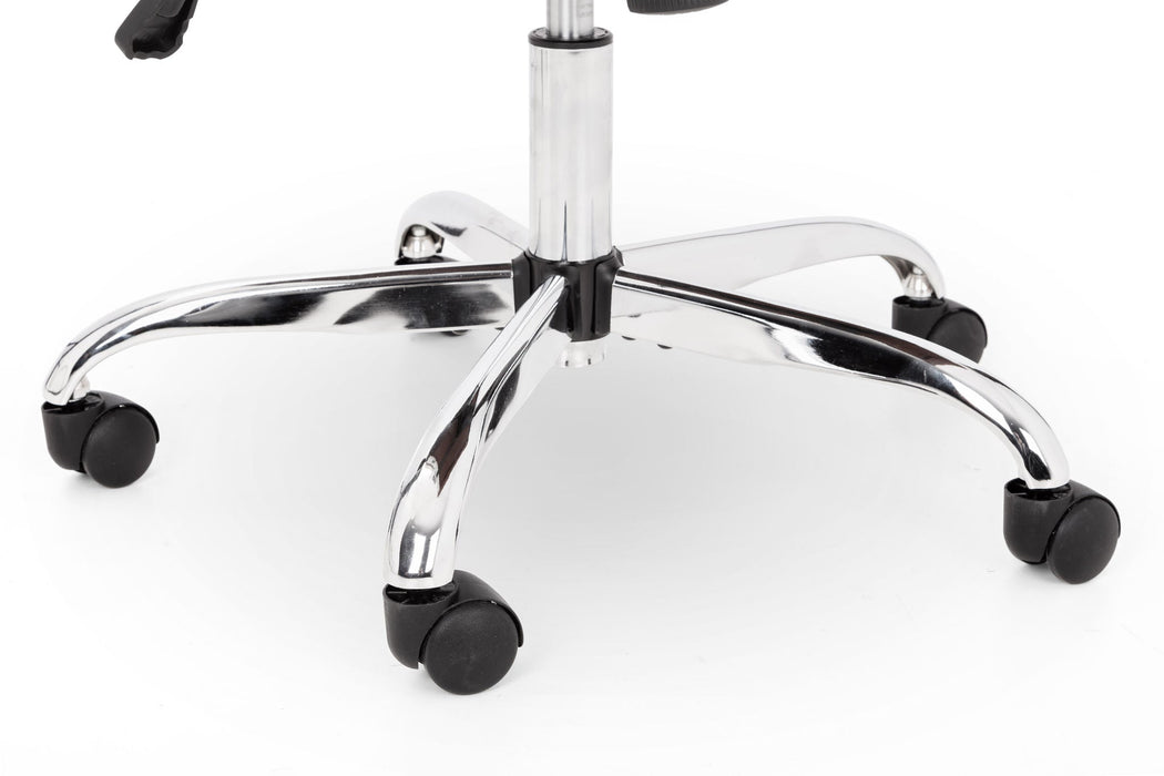 Zyra Ivory Faux Leather Office Chair – Chrome Base - Luminex FurnitureOffice ChairGIO202